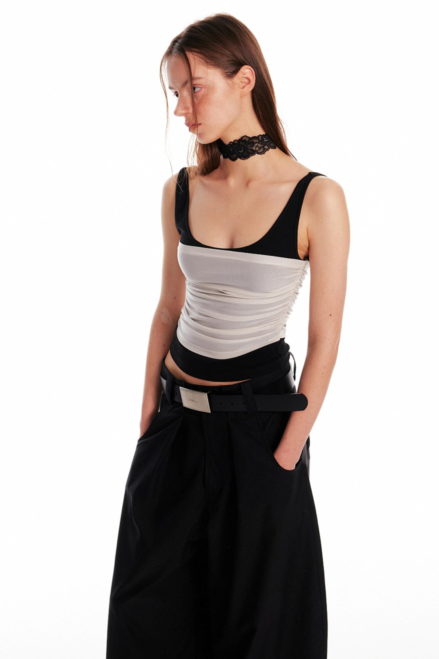 Chic Pleated Sleeveless Top