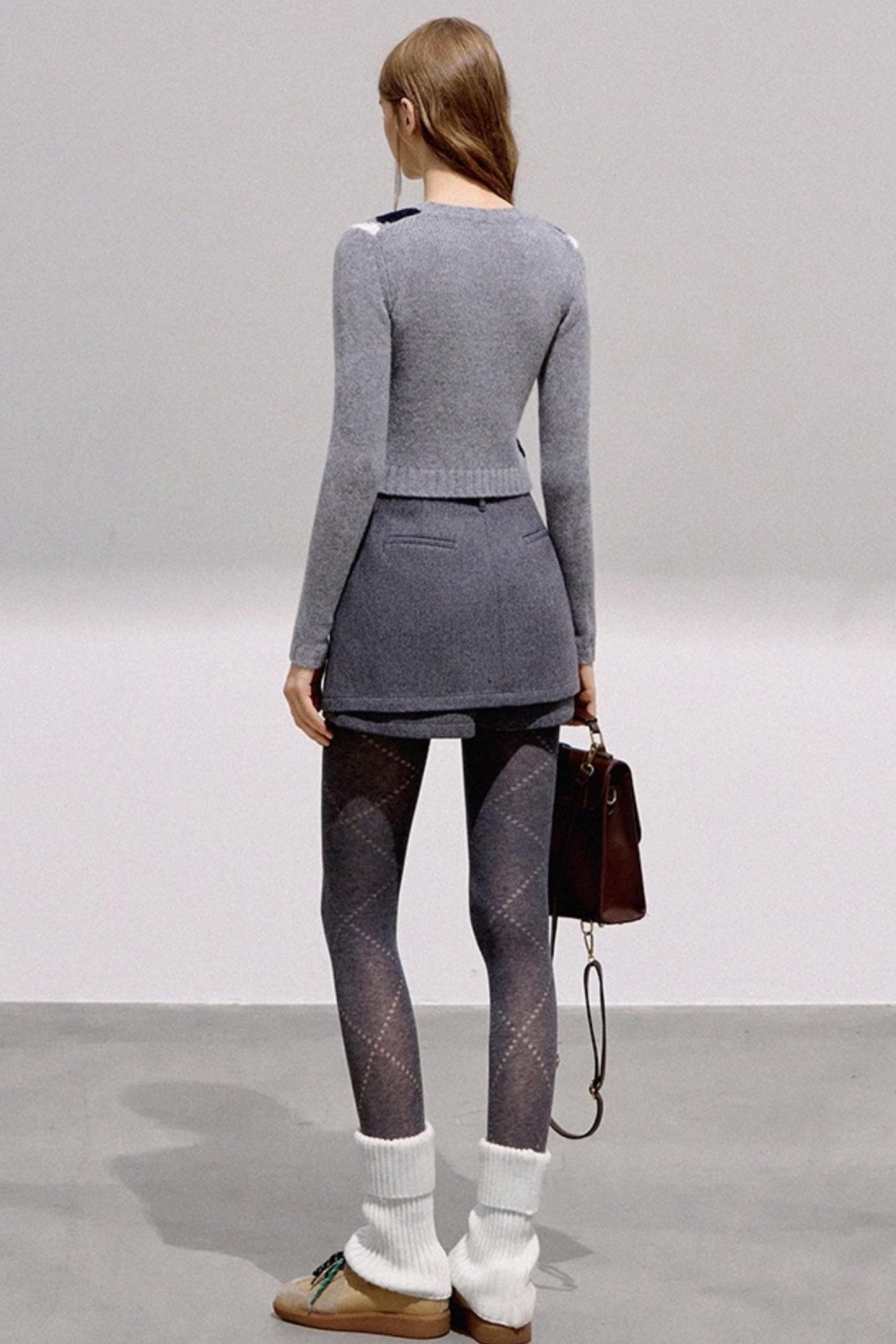 High-End Wool Tweed Skirt