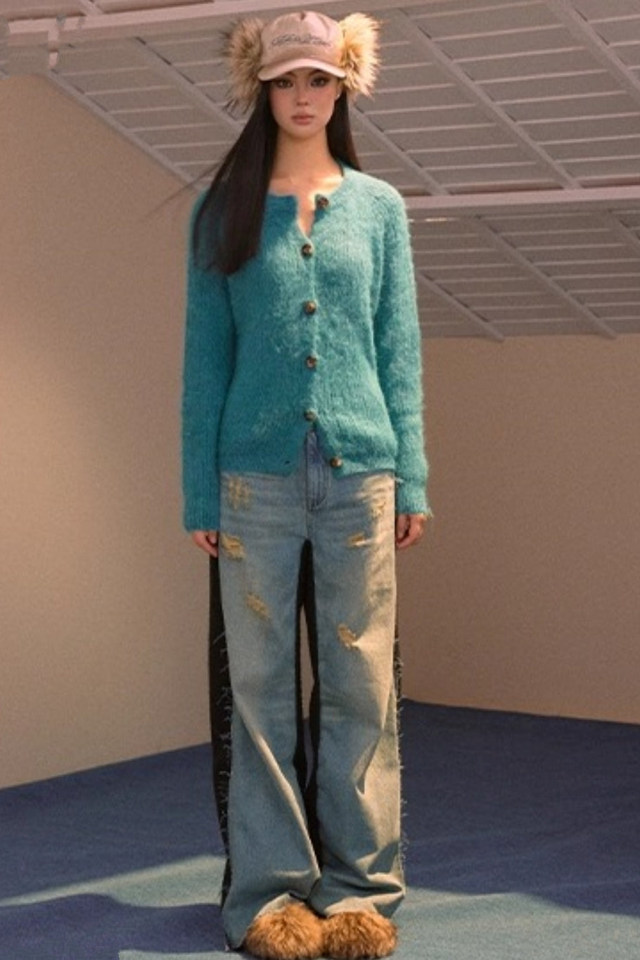 Vintage Sweet Fleece Cardigan