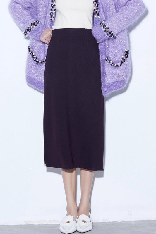 Alpaca Wool Midi Skirt