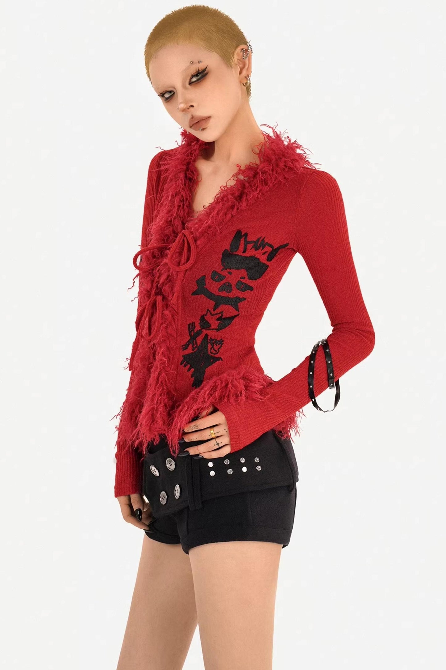 Retro Winter Waist-Cinching Shorts