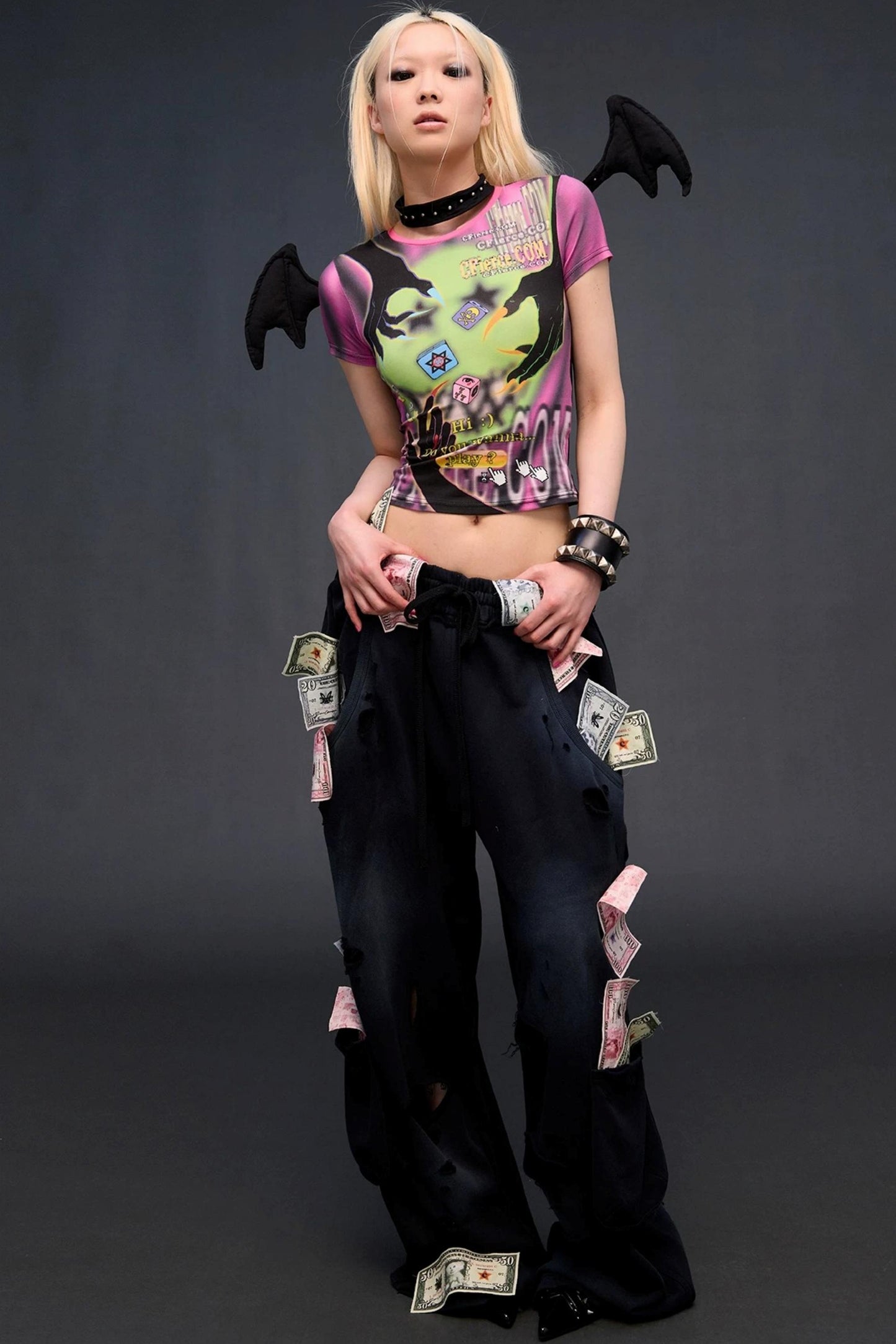 Demon Game Print Blouse