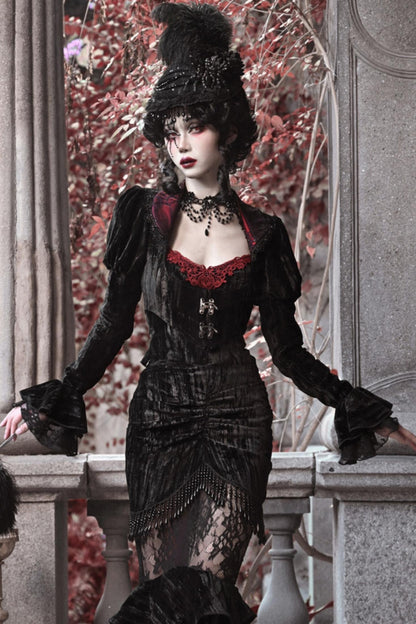 Gothic Court Velvet Cardigan