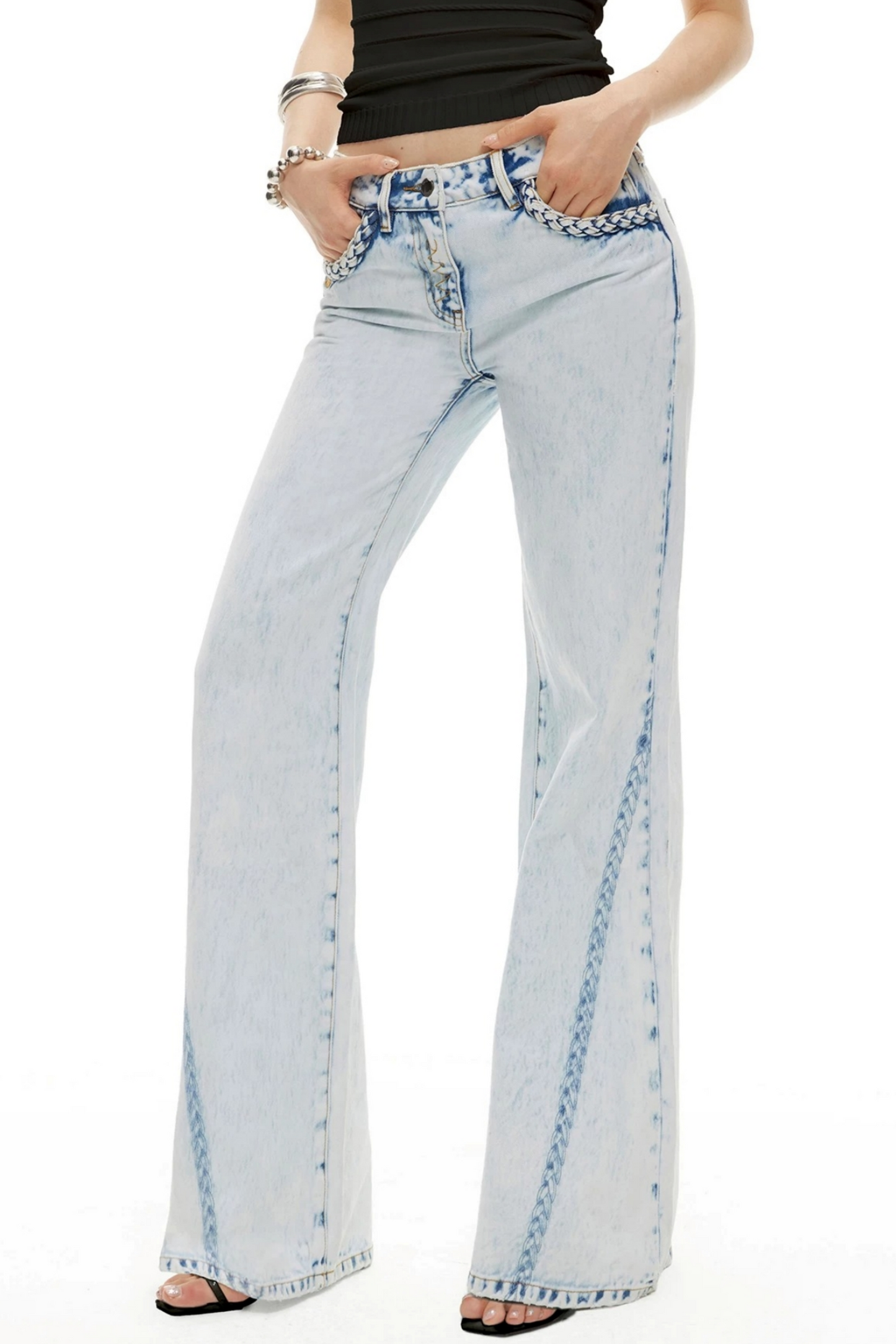 Heavy Washed Twill Jeans