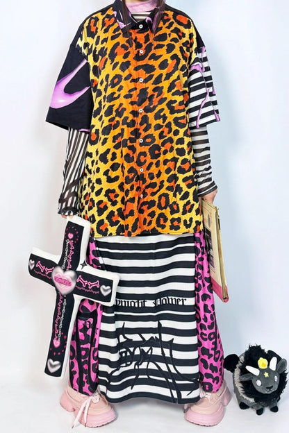 Leopard Gal Short-Sleeved Shirt