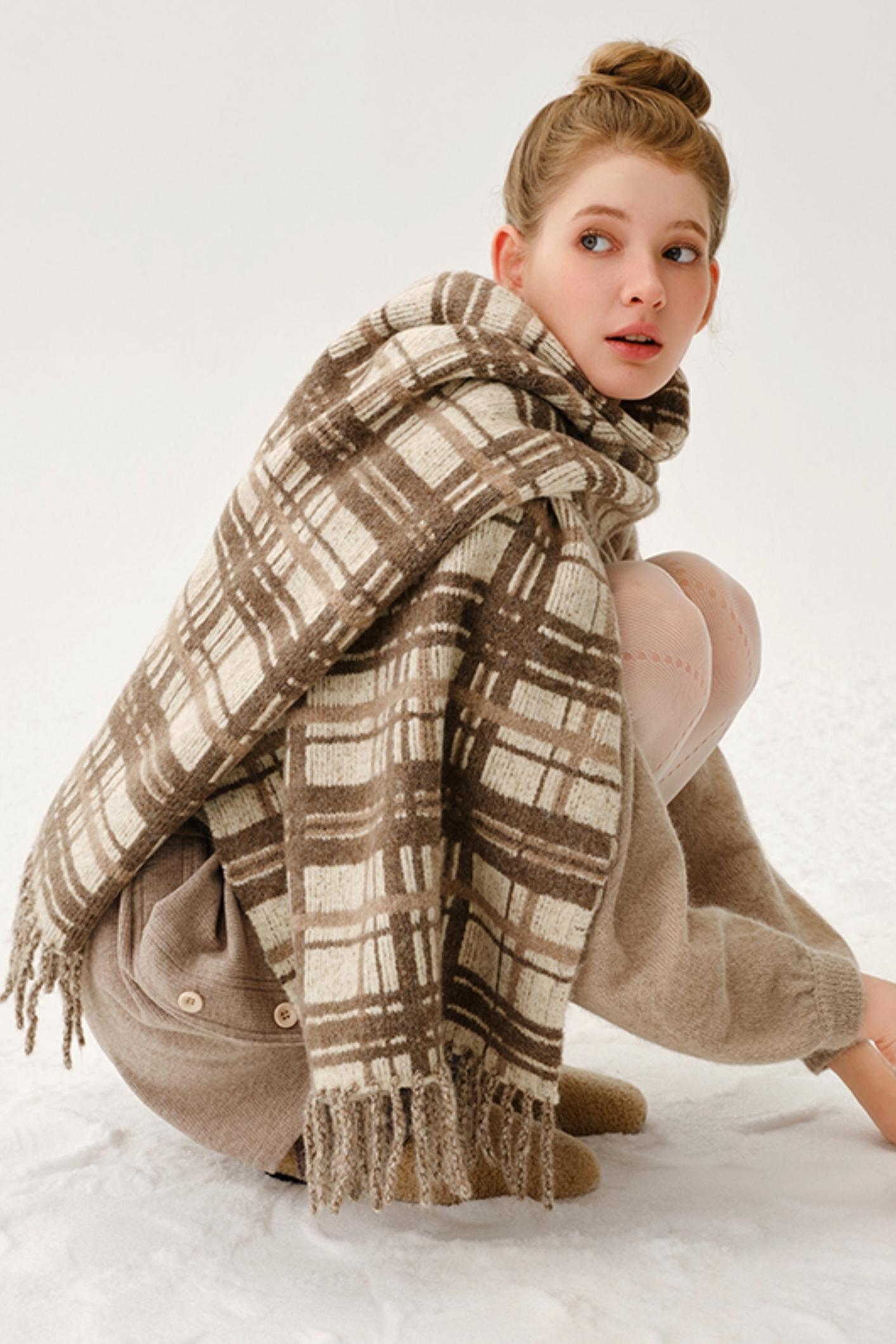 Polyphonic Wool Blend Scarf