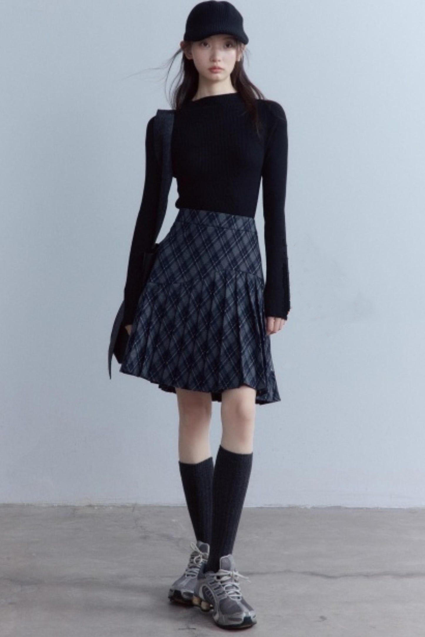 Versatile Scottish Plaid Pleated Skirt