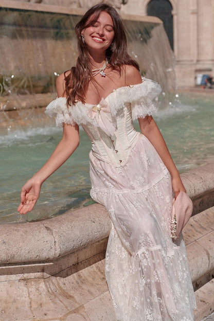 Morning Dew Lace Skirt Set-Up