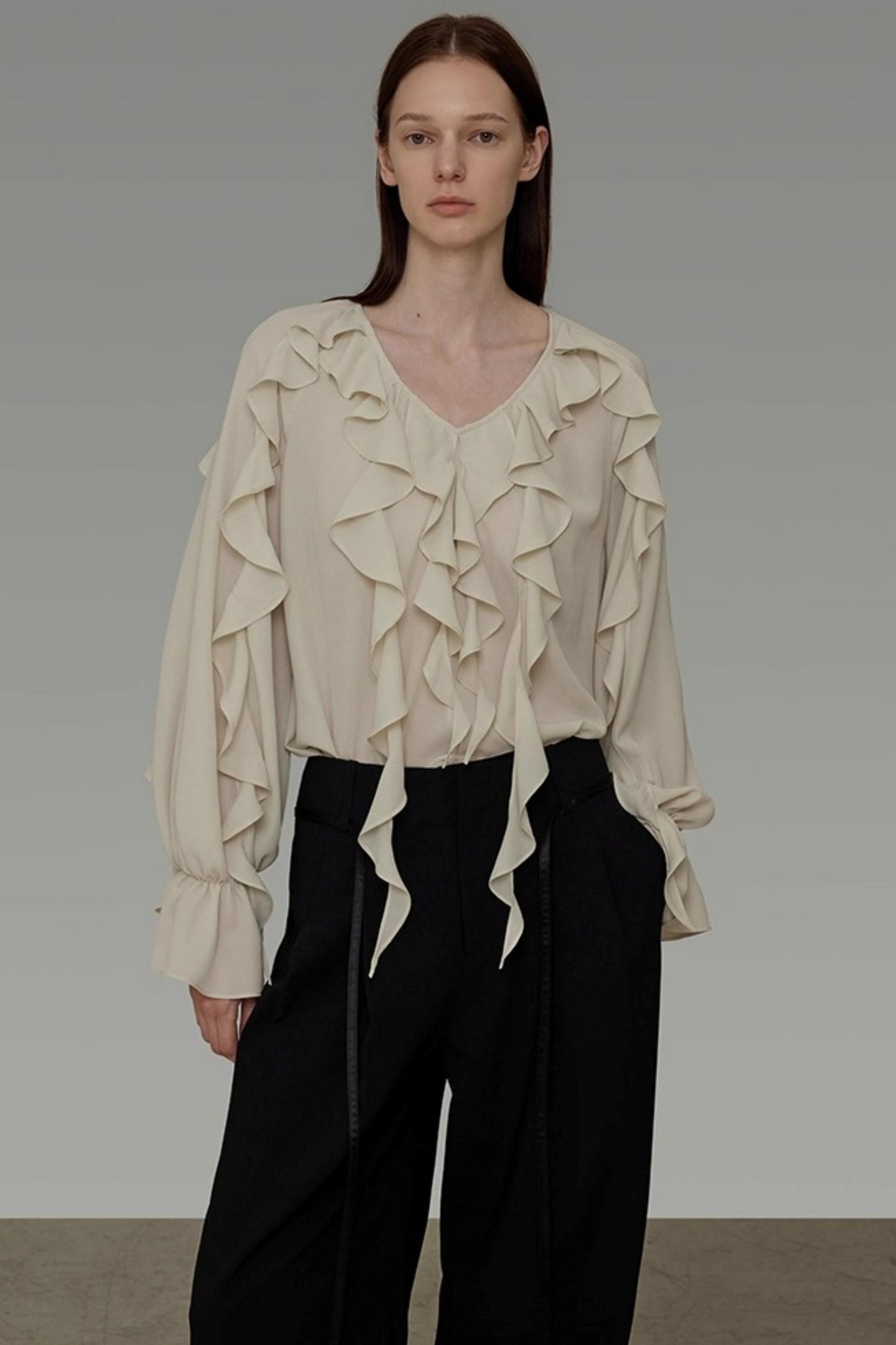 Loose Fit V-Neck Shirt