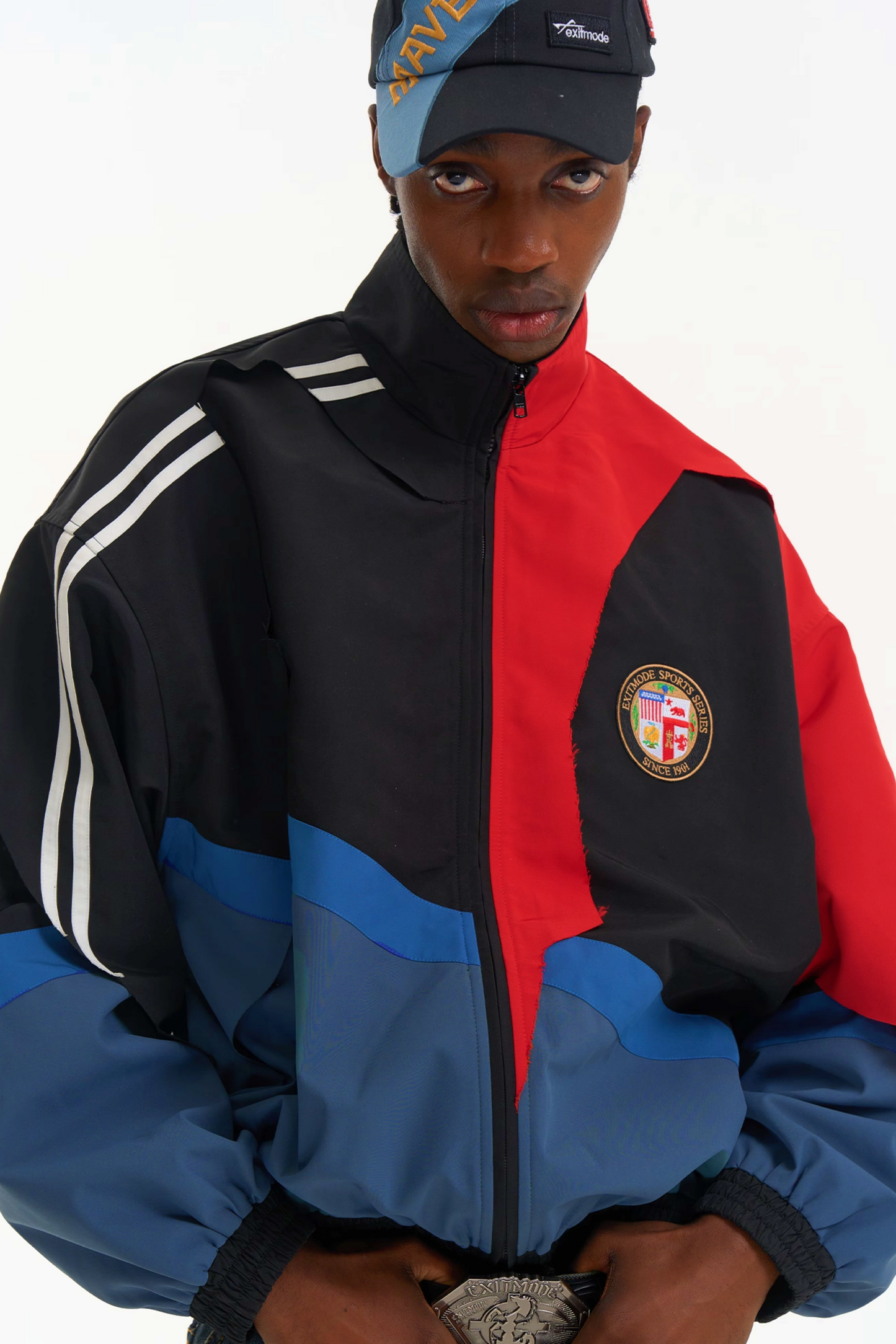 Jacke mit Patchwork-Fransenkanten