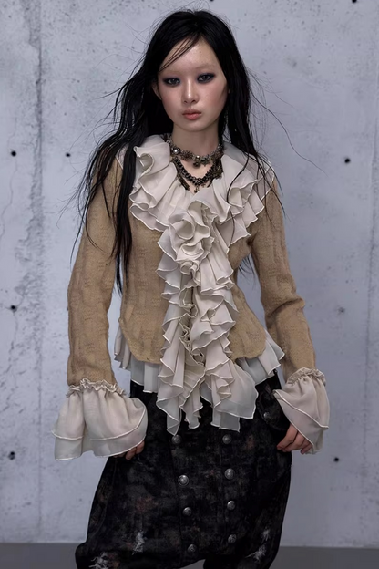 Retro Noble Chiffon Cardigan