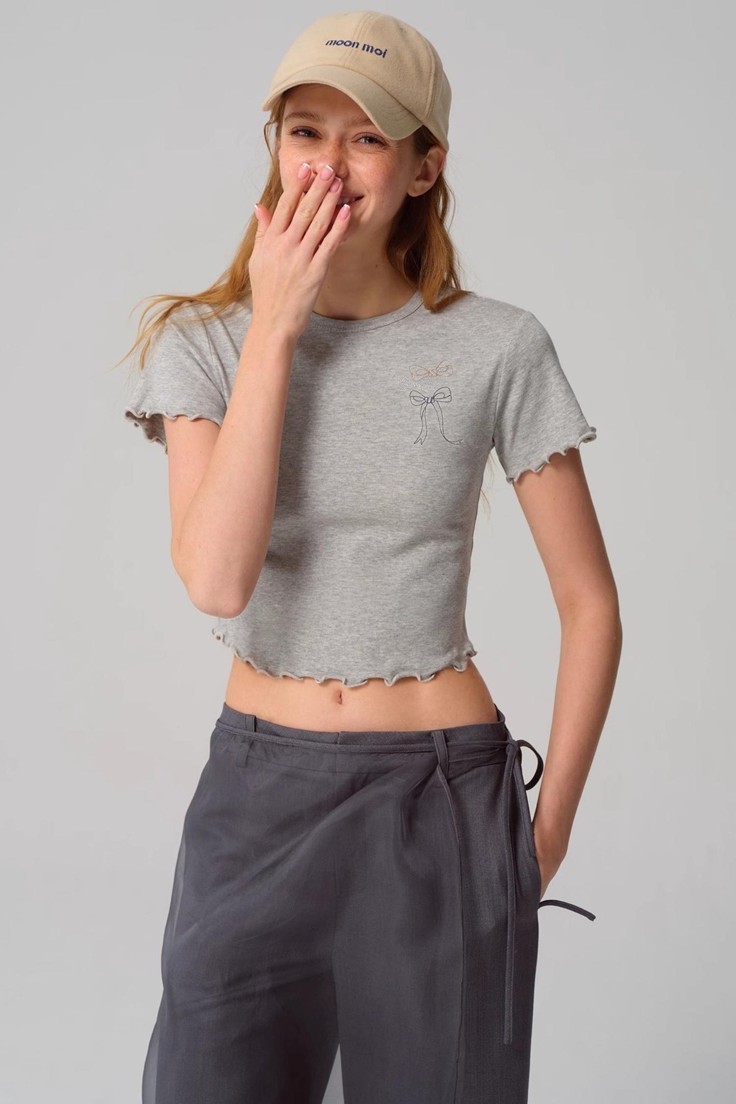 Embroidered Slim Fit Short Sleeve Top