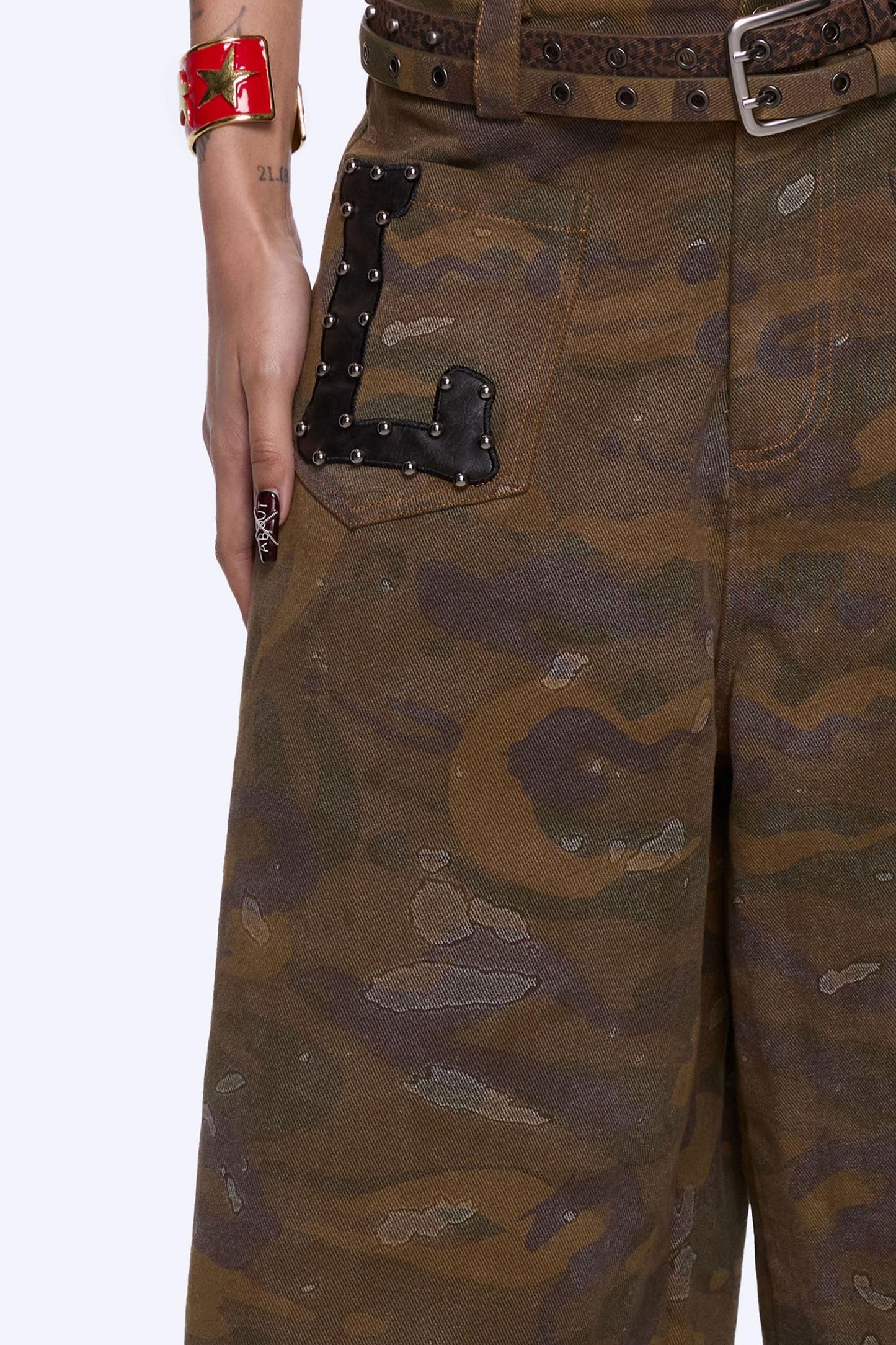 Camo Rivet Jeans
