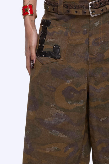 Camo Rivet Jeans
