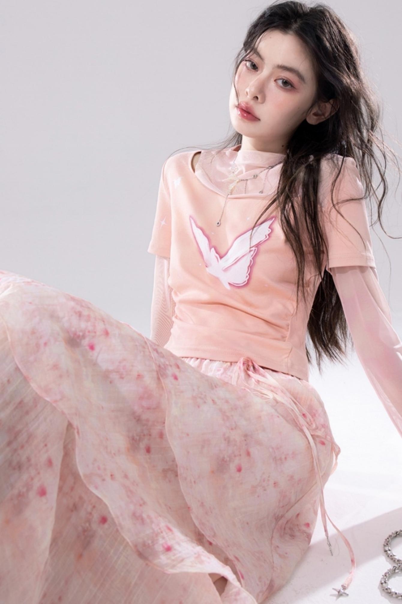 Floral Crushed Cake Skirt