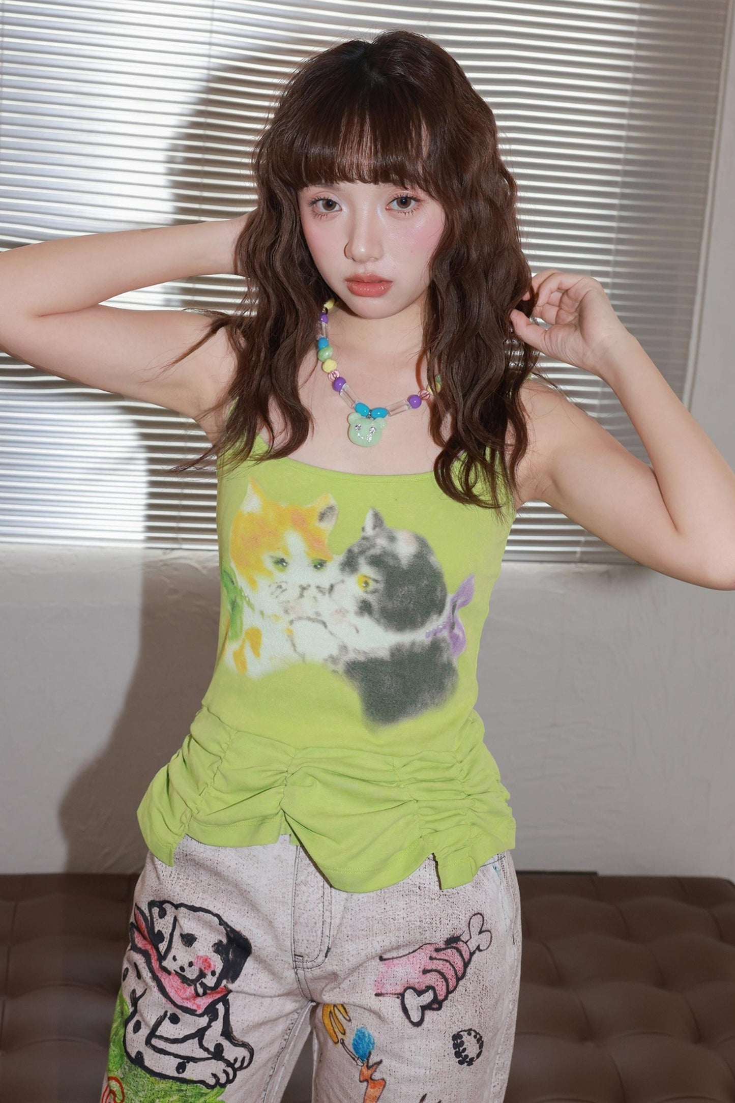 Peach Heart Suspender