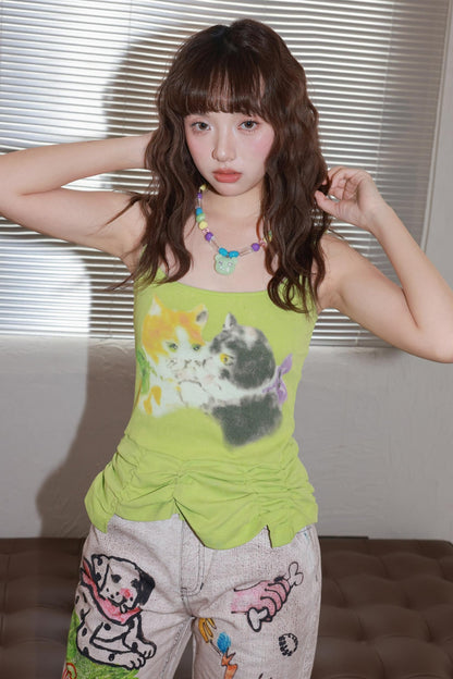 Peach Heart Suspender