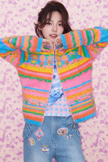 Colorful Paradise Knit Cardigan