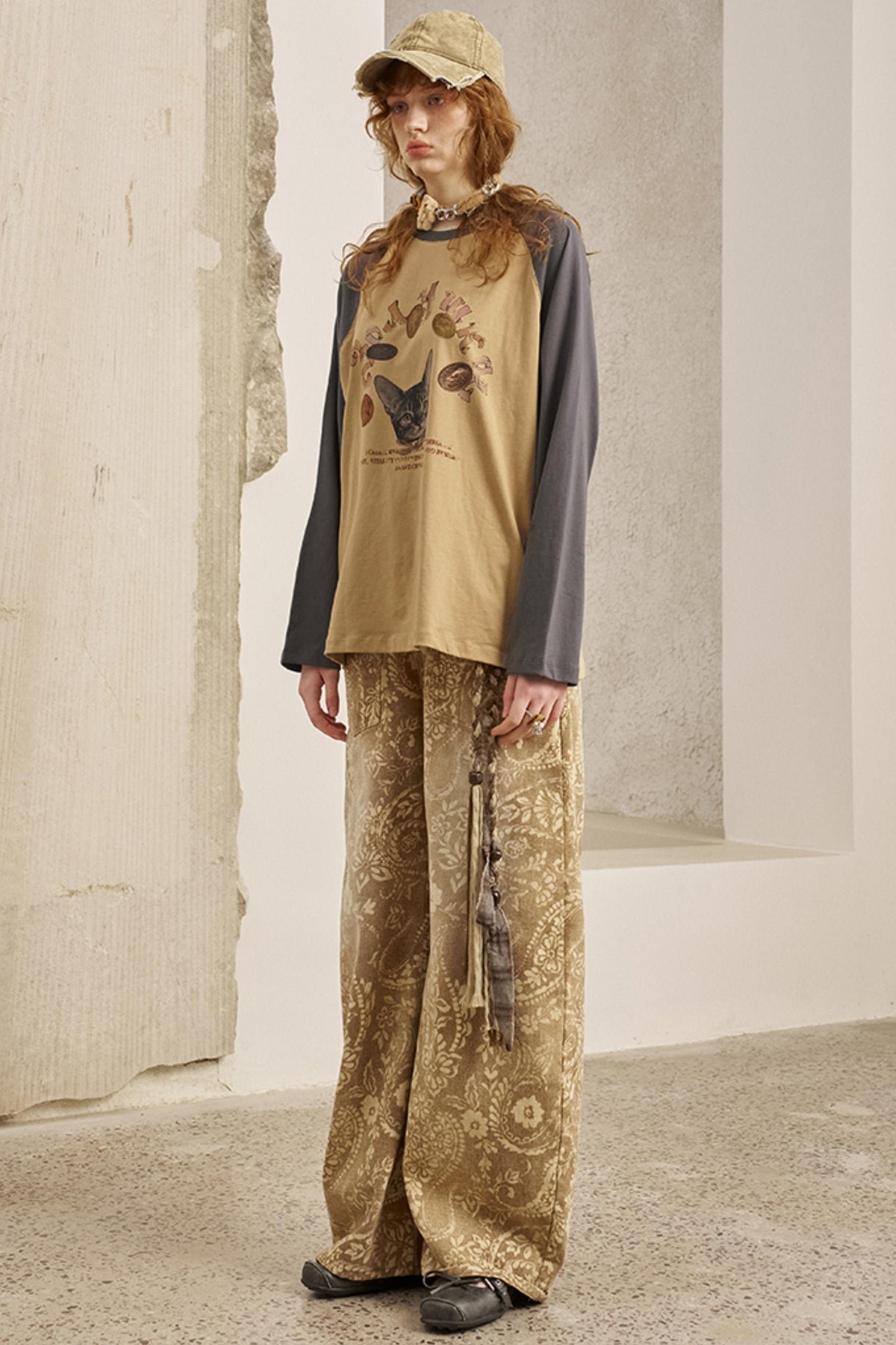 Loose Crew Neck Long Sleeve Top