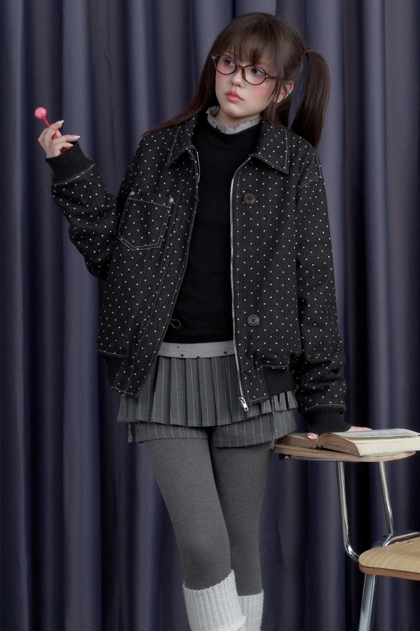 Fighting Spirit Detachable Fur Collar Jacket