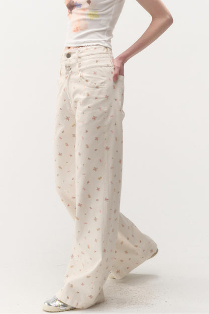 Spring Loose Bear Print Pants