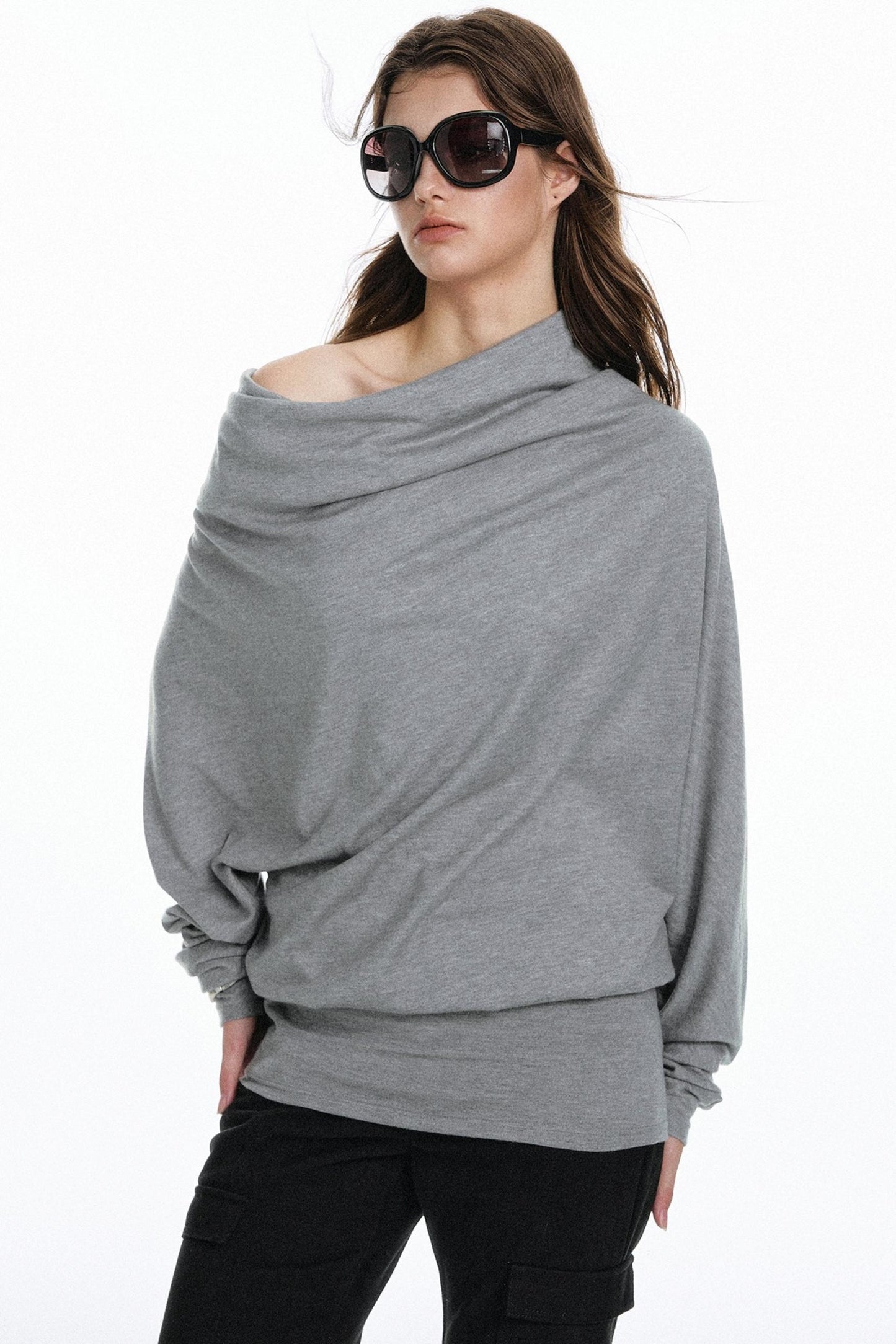 Lazy Style Off-The-Shoulder Knitted Dress