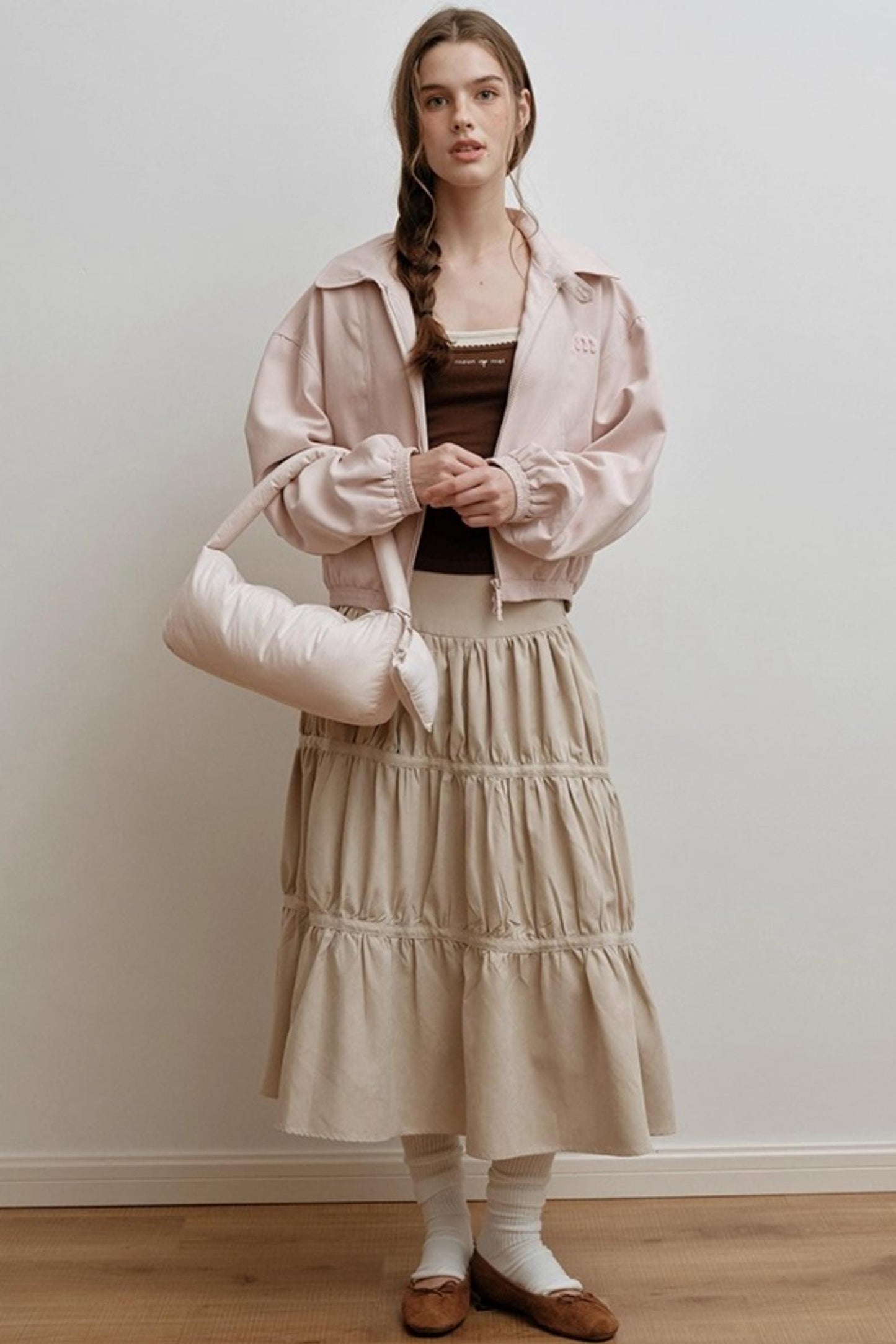 Faux Suede Embroidery Jacket