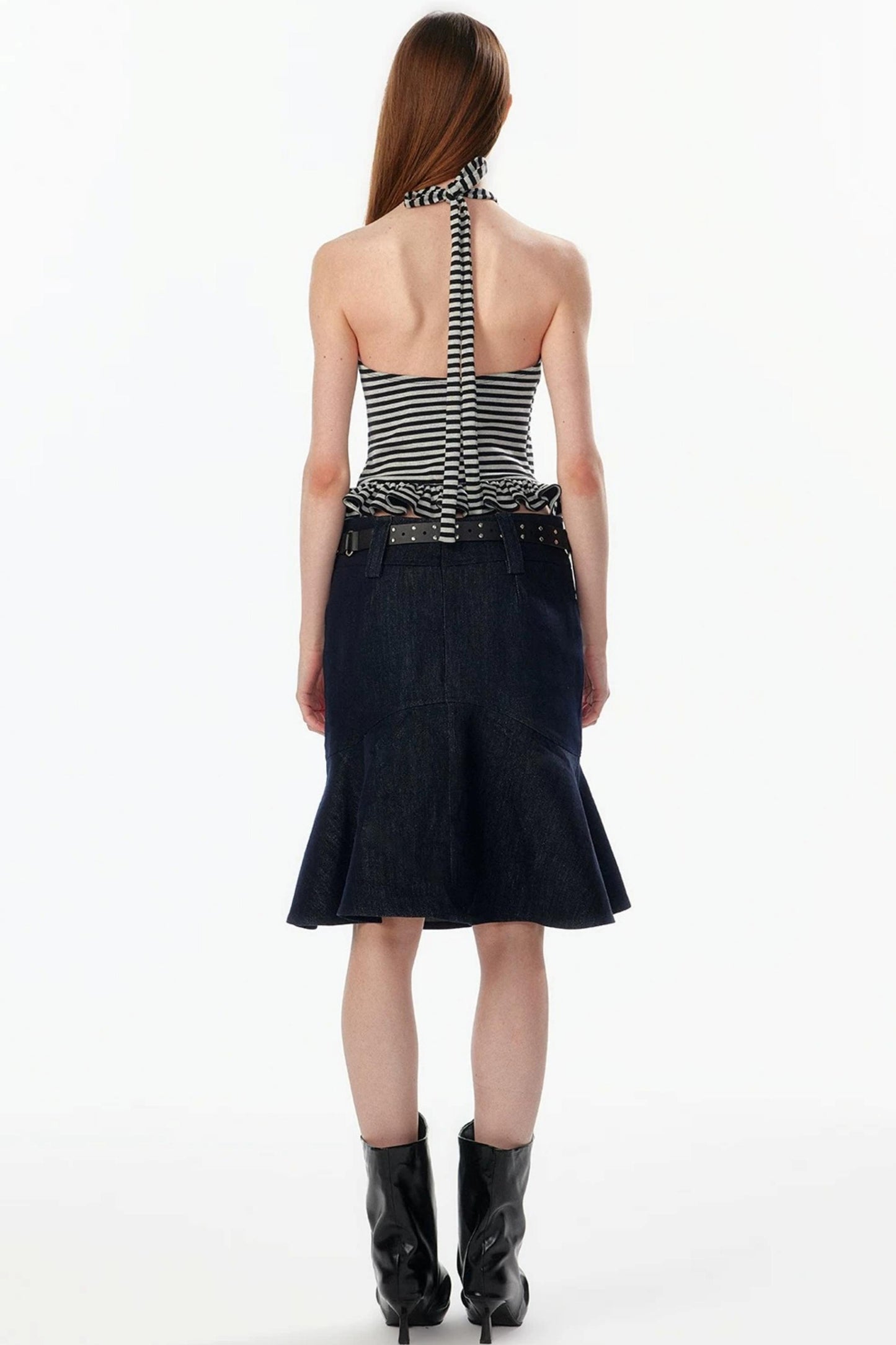 Wide-Waisted Fishtail Skirt