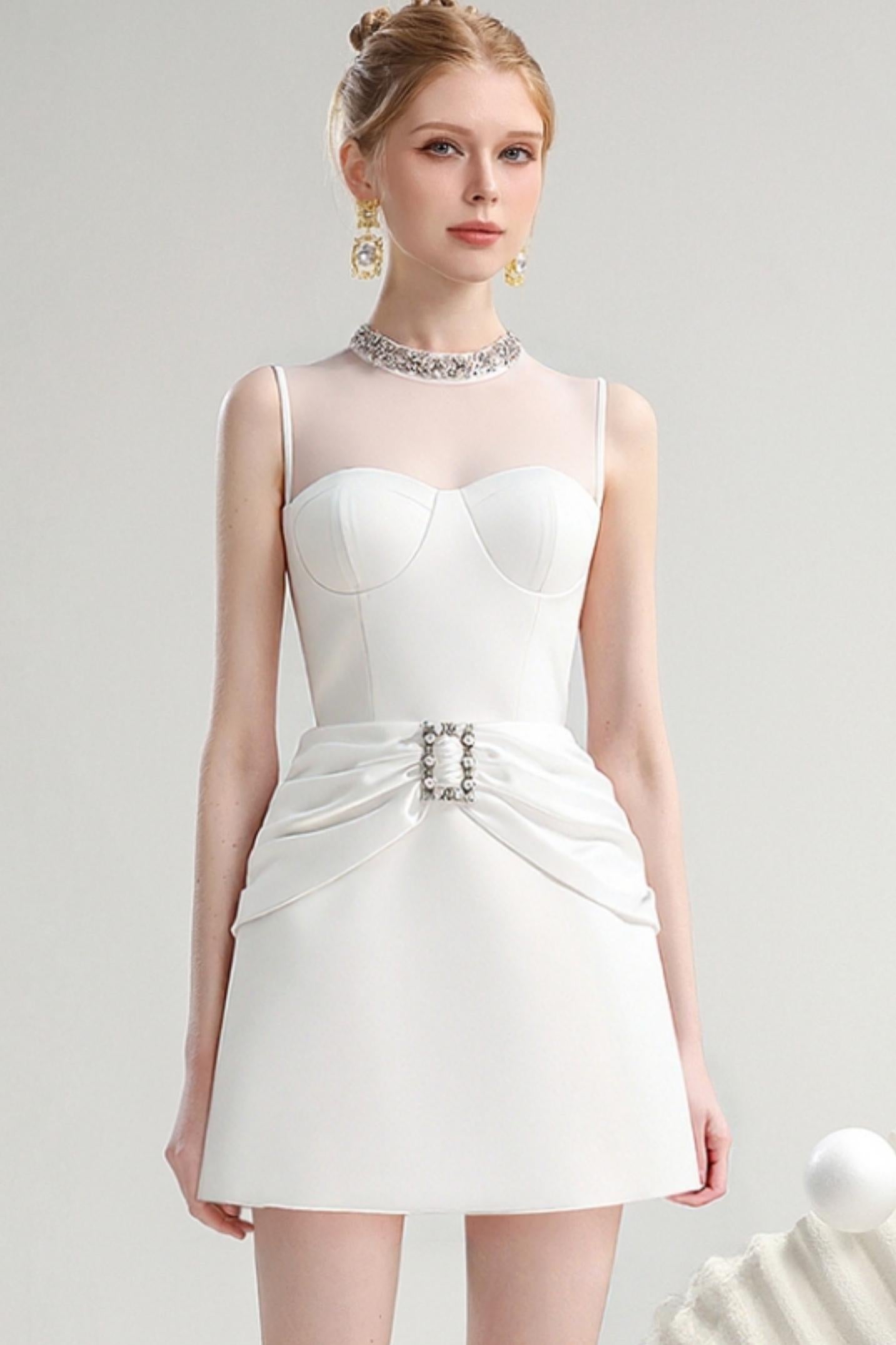 Chic Drill Collar Bodycon Dress