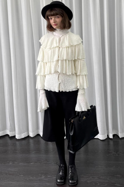 Autumn White Knit Cardigan