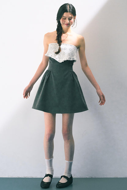 Textured Lace Panel Dress