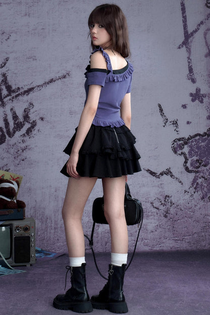 Pure Purple Irregular Top