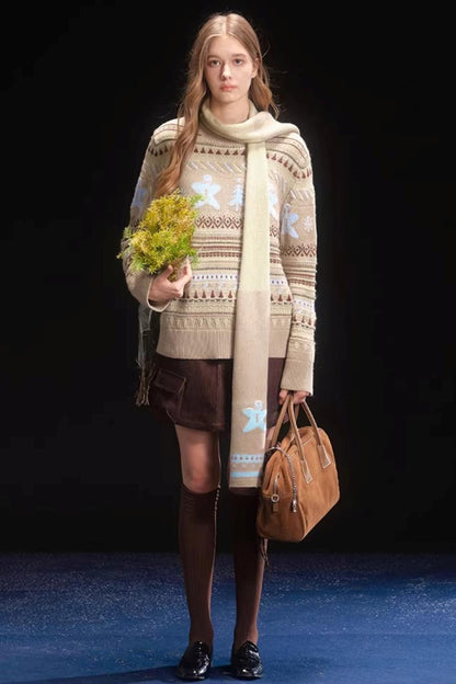 Gingerbread Fair Isle Sweater Set