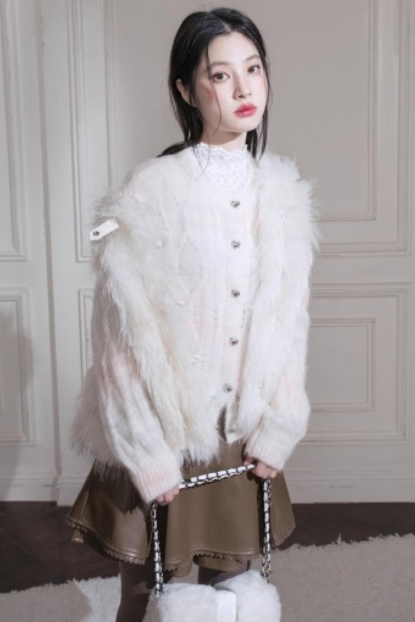 Simulated Texture Fur Vest
