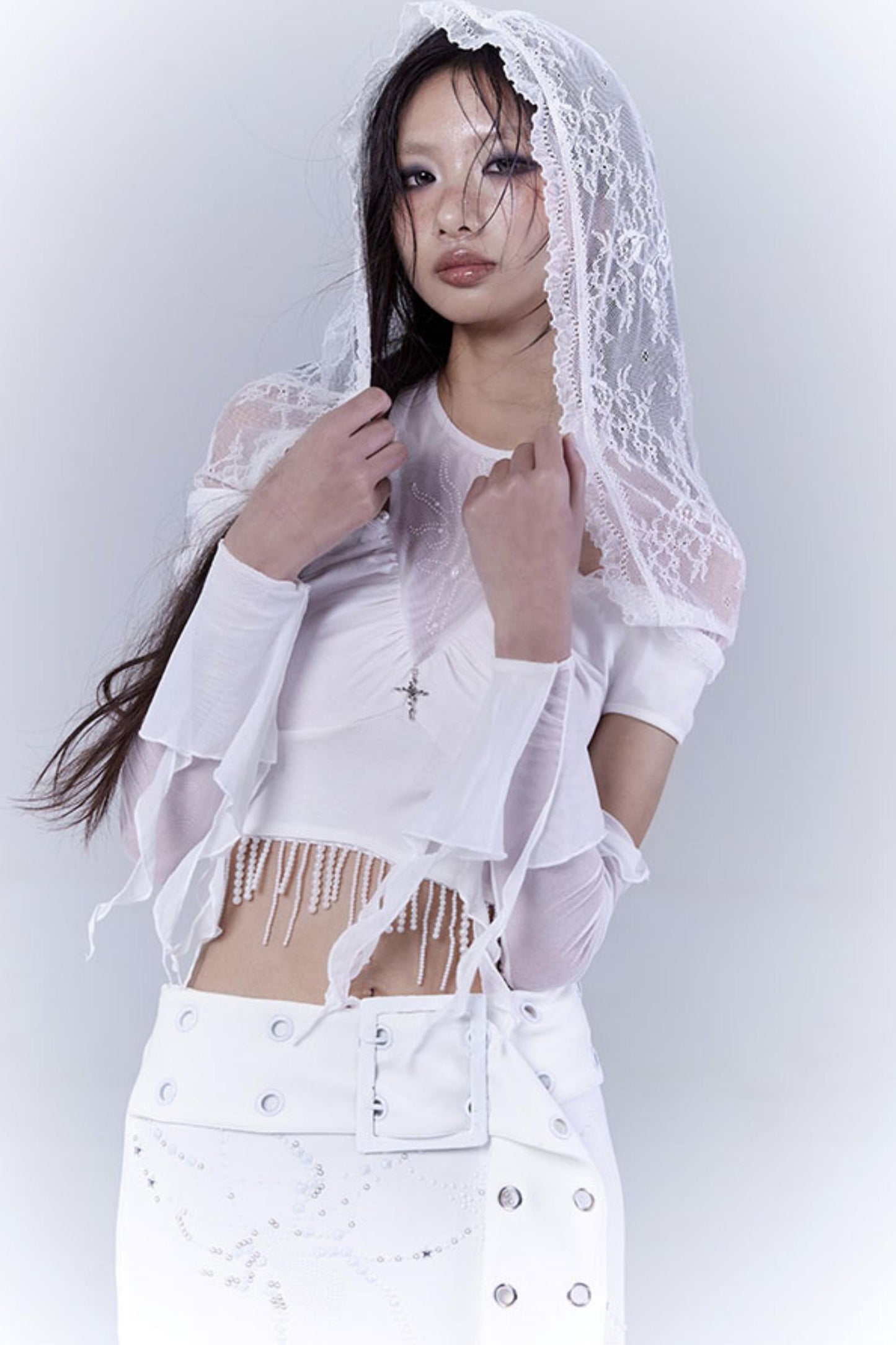 Ethereal White Lace Dream Hoodie