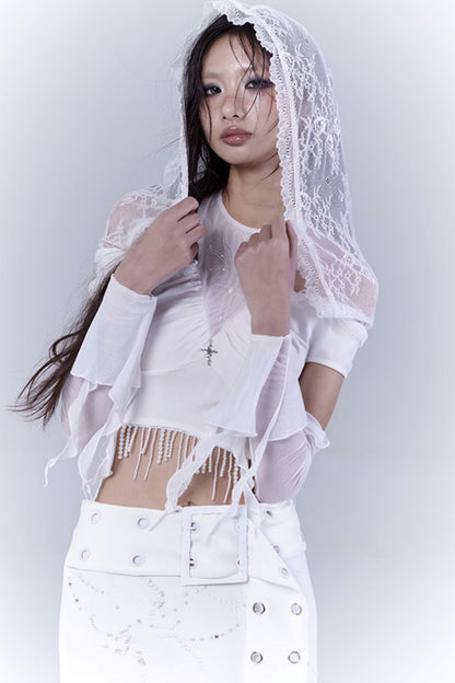 Ethereal White Lace Dream Hoodie