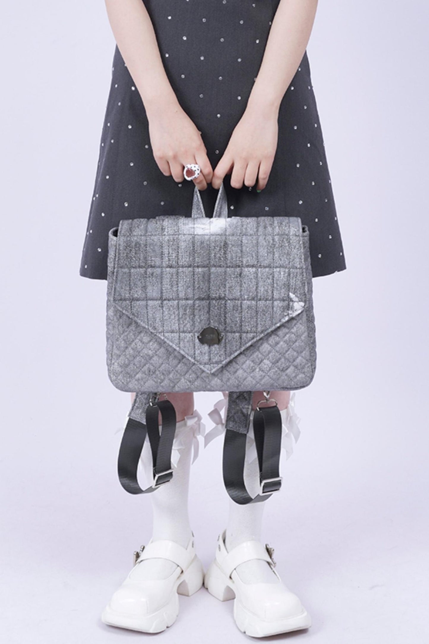 Triangle Flap Rucksack Bag