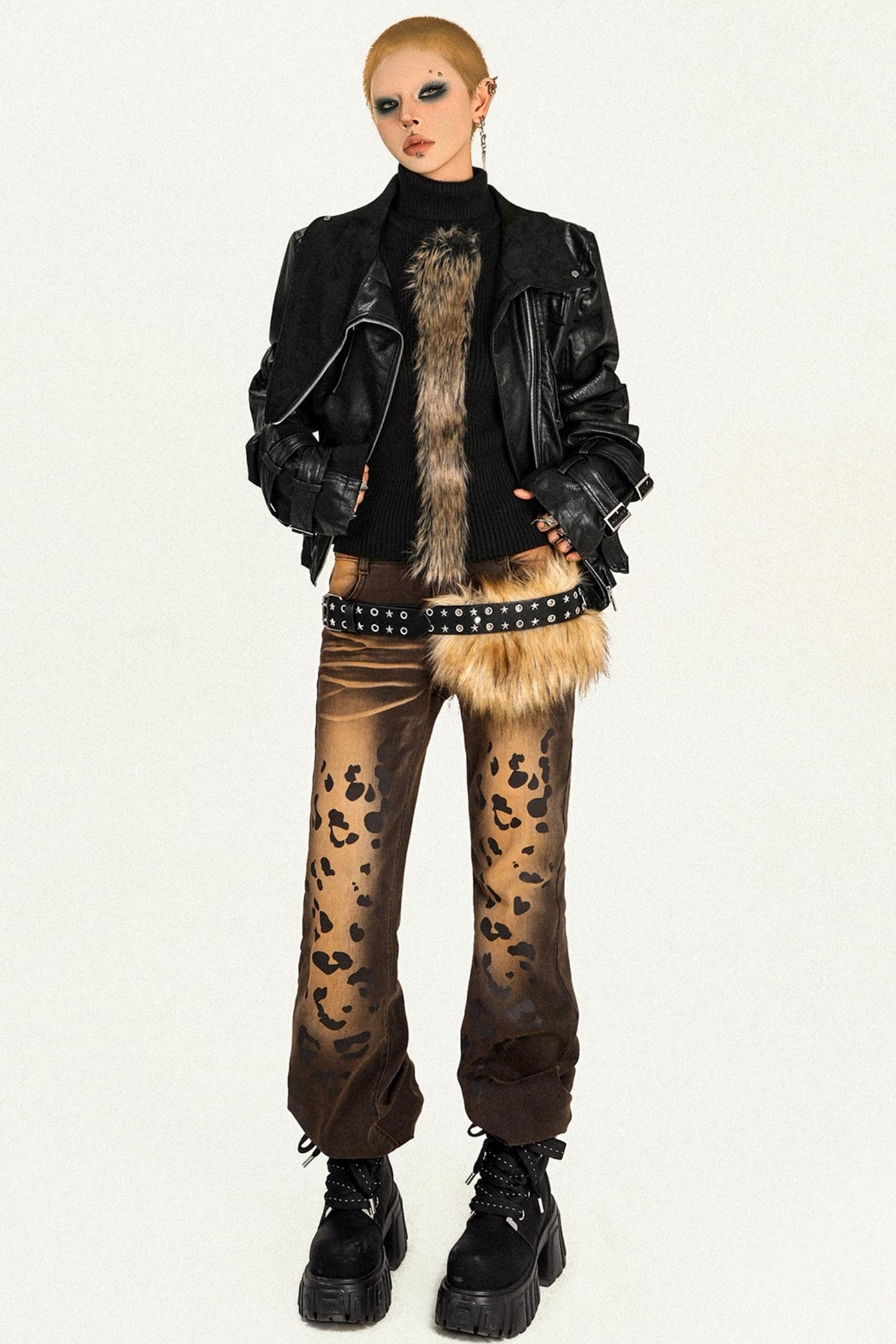 Black Punk Biker Jacket