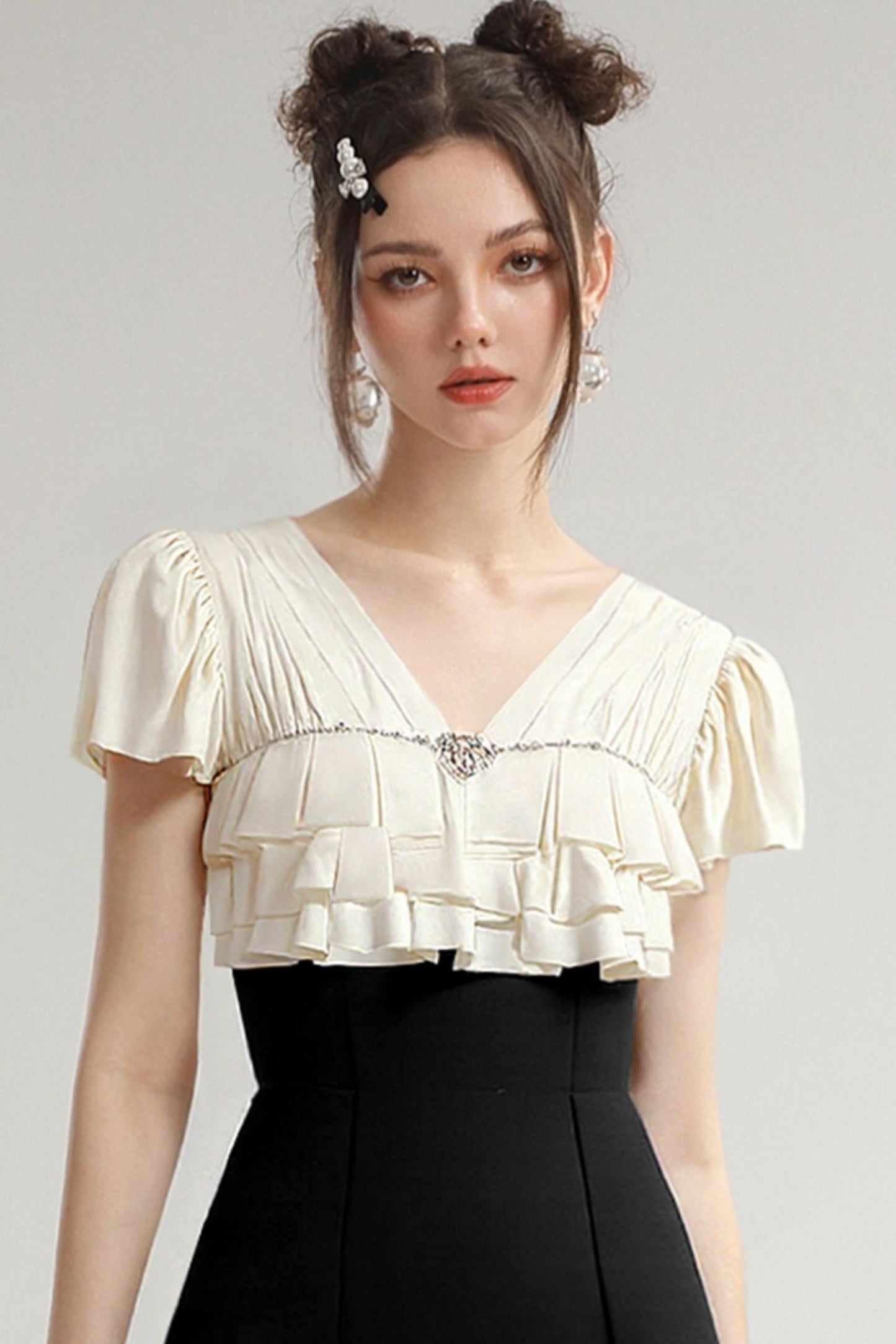 Ruffle Diamond Mini Dress