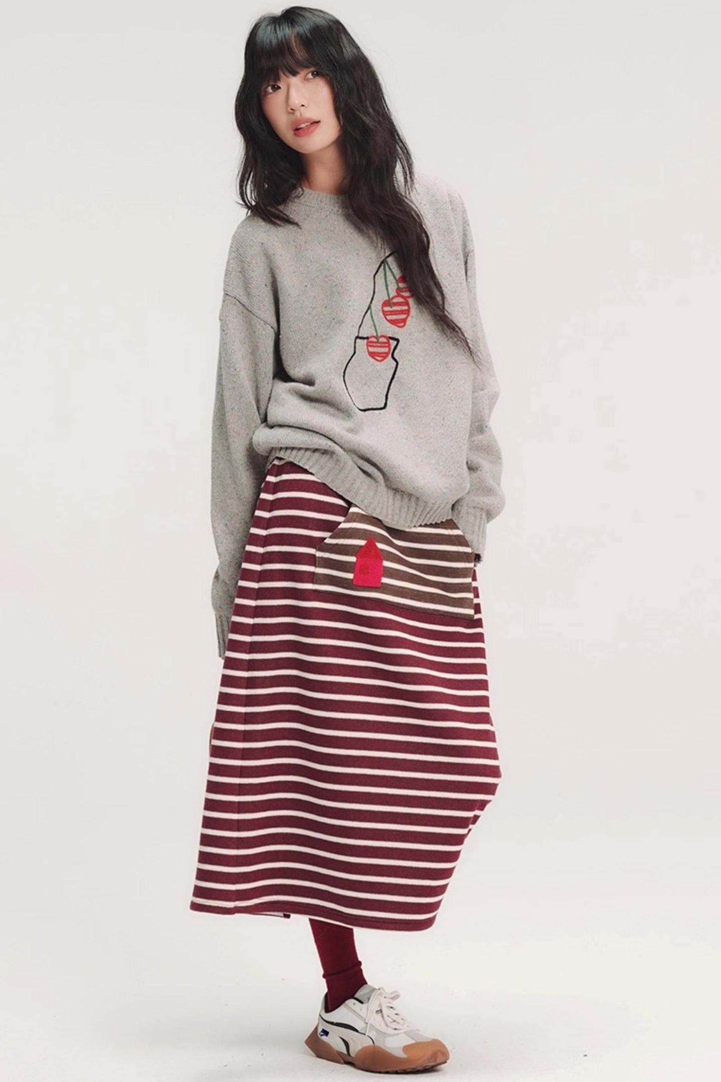 Colorful 3D Embroidery Skirt