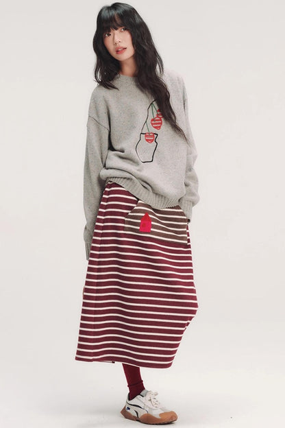 Colorful 3D Embroidery Skirt