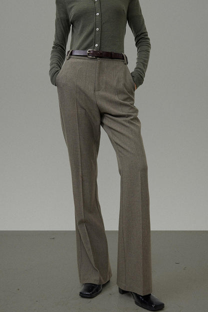 High-Waist Bootcut Suit Pants