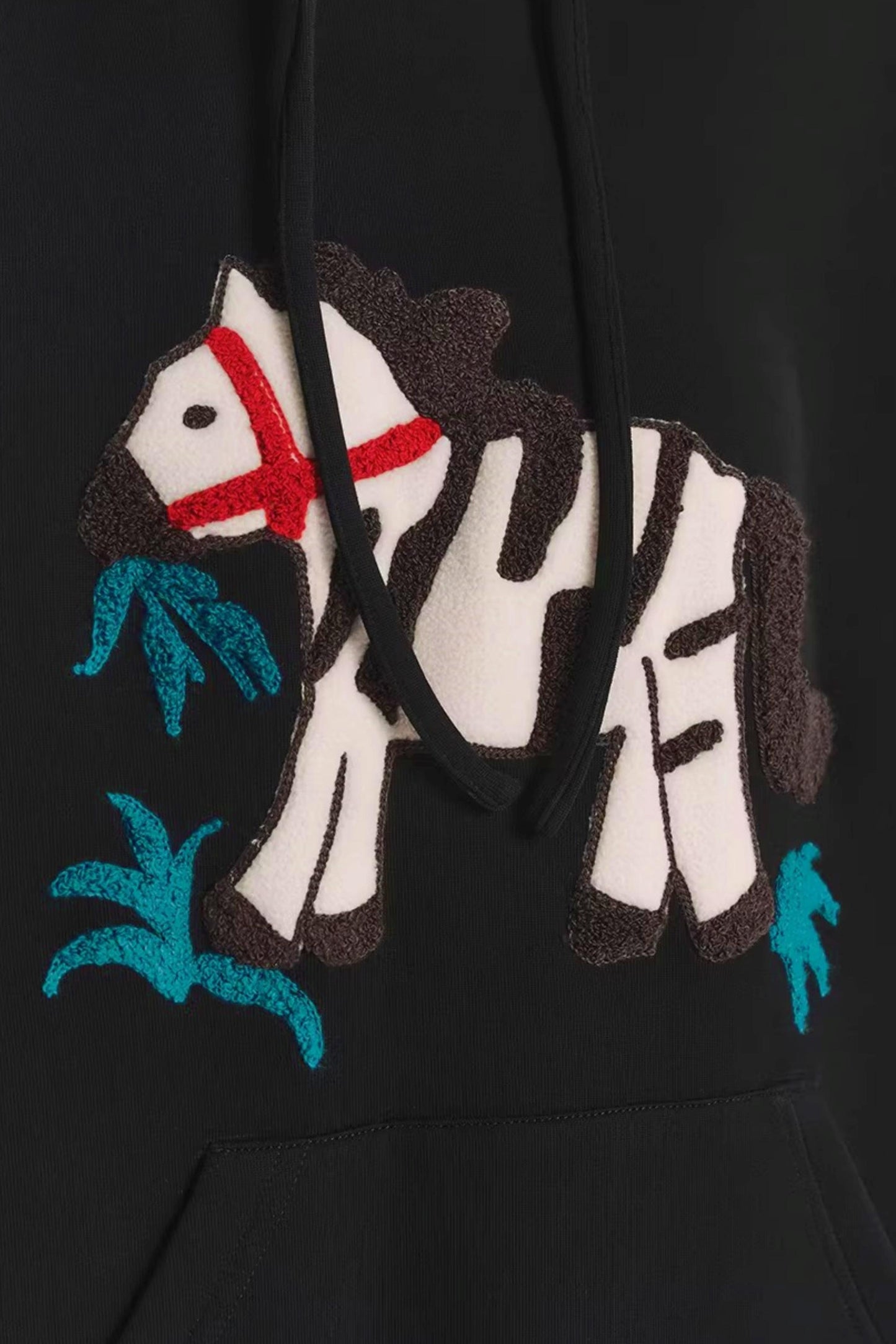 Color-Block Embroidered Hoodie