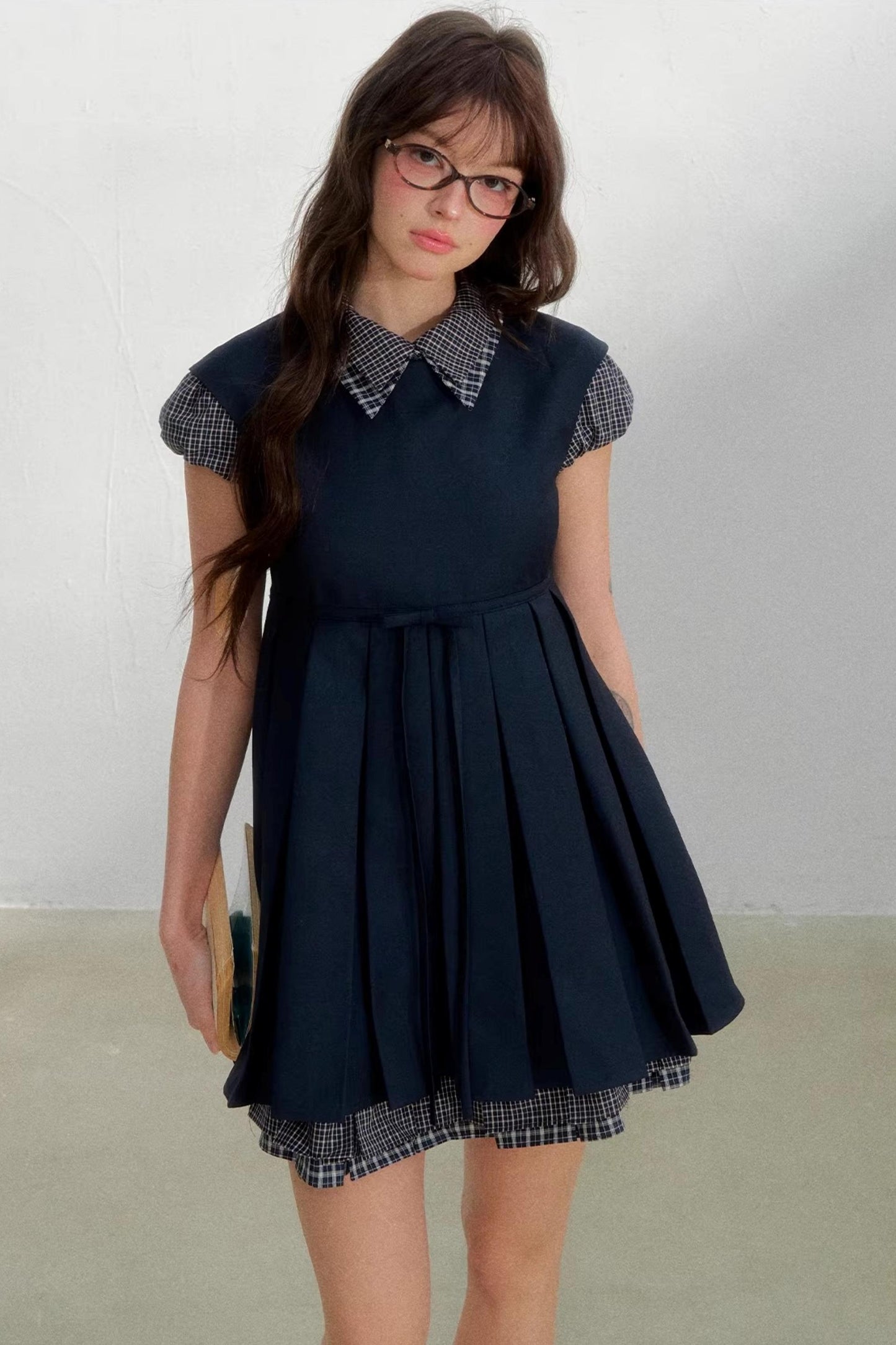 Woolen Short Sleeve Dress