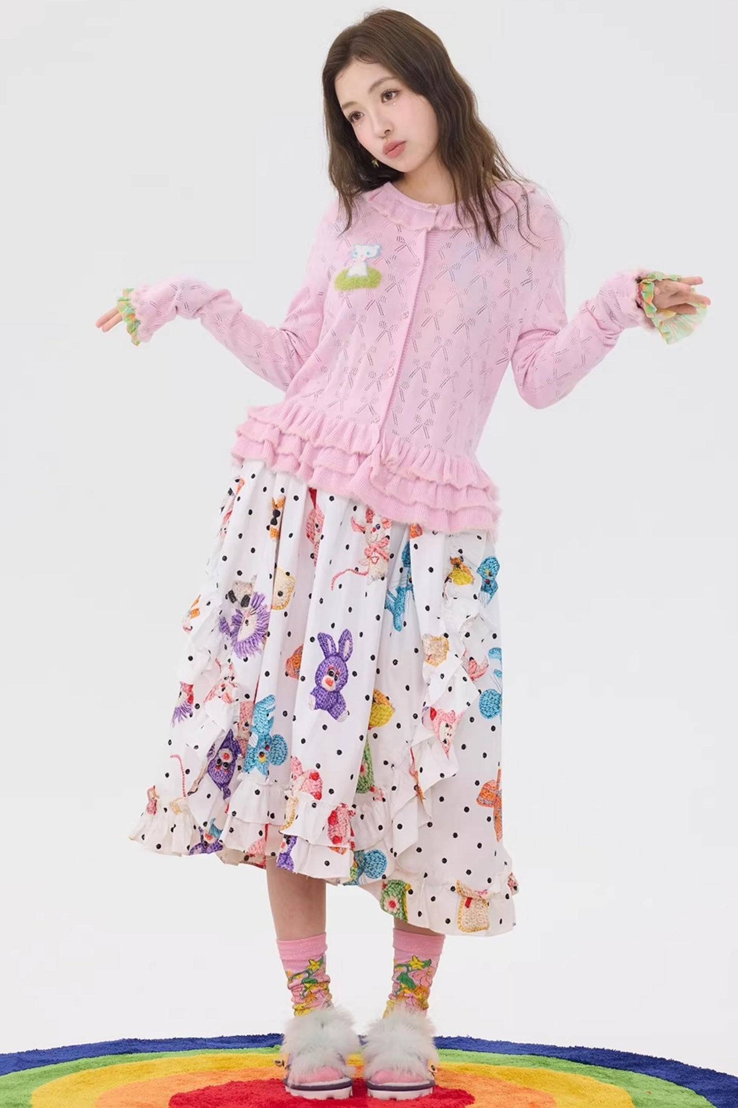 Polka Dot Lace Tutu Skirt