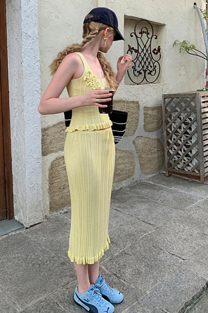 Bali Bloom Slim Earring Top Body Skirt Set-Up