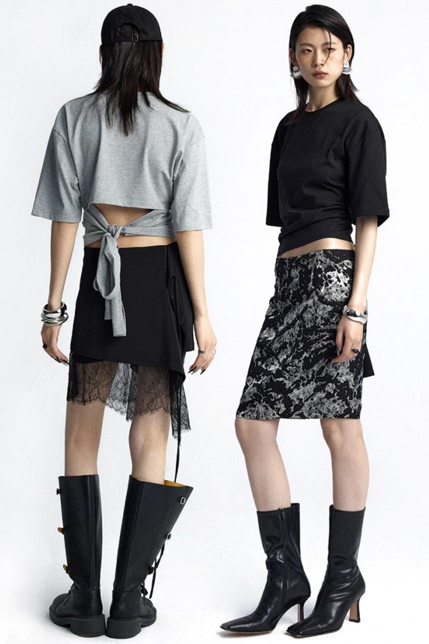 Pinch-Pleated Cut-Out Short Sleeve Summer Top