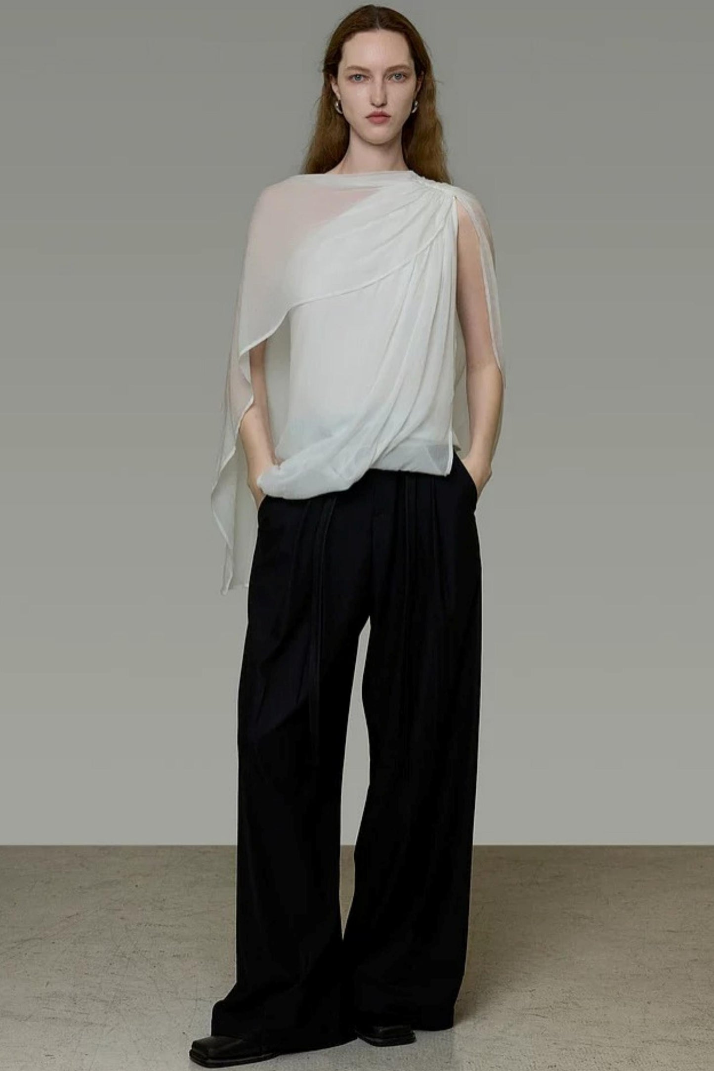 Asymmetrical Ribbon Top