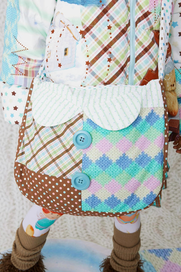 Two-Color Quilted Cotton Bag