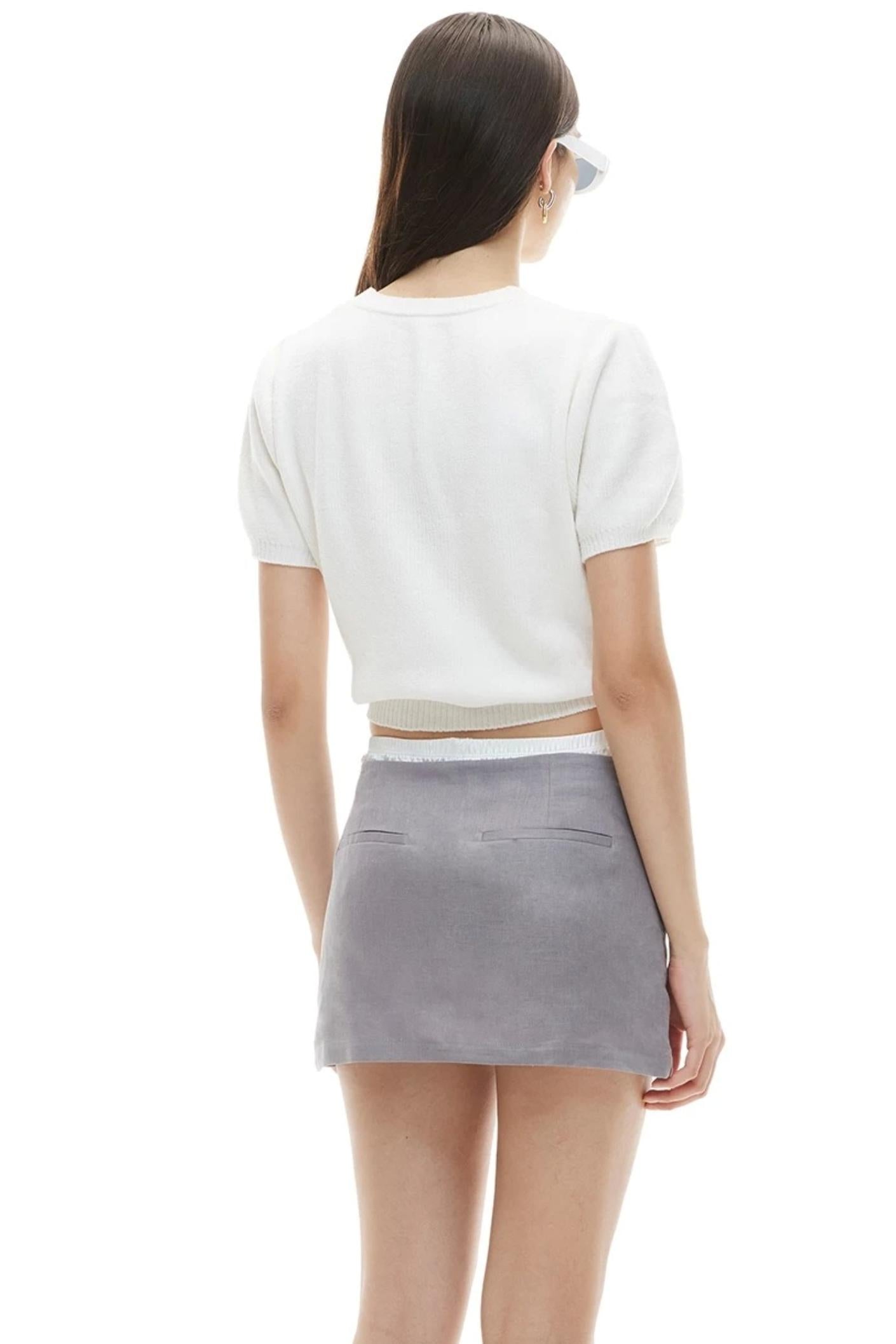 Lyocell Linen A-Line Short Skirt
